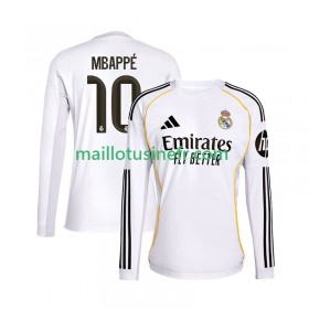 Maillot de Foot Real Madrid Kylian Mbappé 10 Domicile 2025-26 Manches Longues